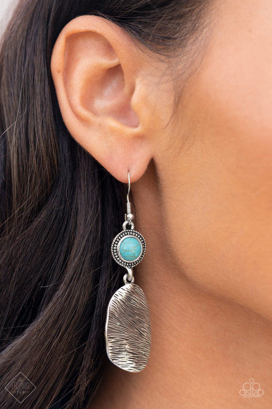 HOMESTEAD on the Range Blue Paparazzi Fashion Fix Earrings