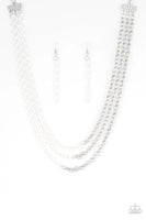 Turn Up The Volume - White Paparazzi Necklace
