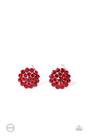 Glammed Out - red - Paparazzi CLIP ON earrings