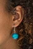 Effortlessly Everglades - Blue Paparazzi Wooden - Necklace