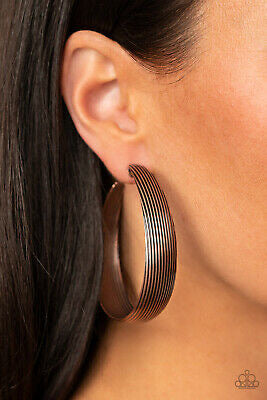 Desert Wanderings Copper Paparazzi Hoop Earrings