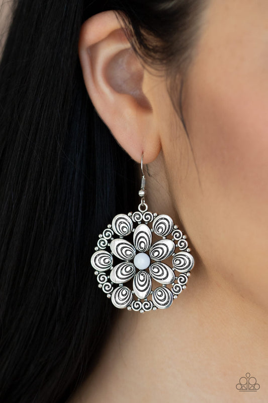 Grove Groove - White Paparazzi Earrings