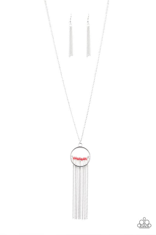 Terra Tassel - Red Paparazzi Necklace