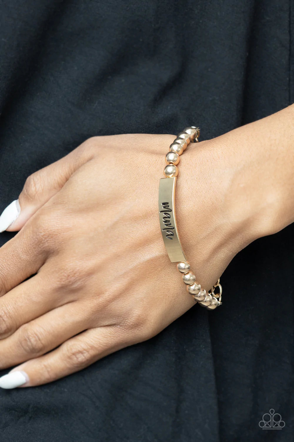 Mom Squad Gold Paparazzi Bracelet