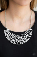 Powerful Prowl White Paparazzi Necklace