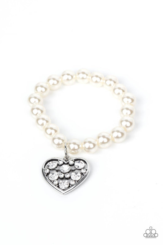 Cutely Crushing White Paparazzi Bracelet
