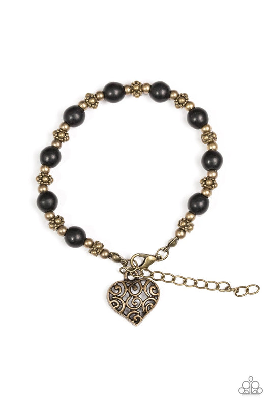 Desert Heartthrob Brass Paparazzi Bracelet