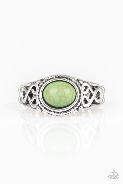 Set In Stone - Green  Paparazzi Ring