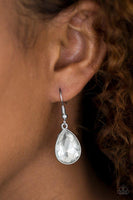 Play the FAME - White Paparazzi Earrings