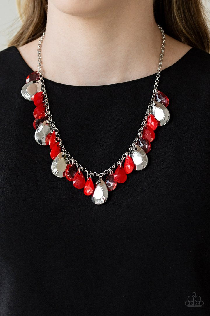 Hurricane Season Red Paparazzi Necklace