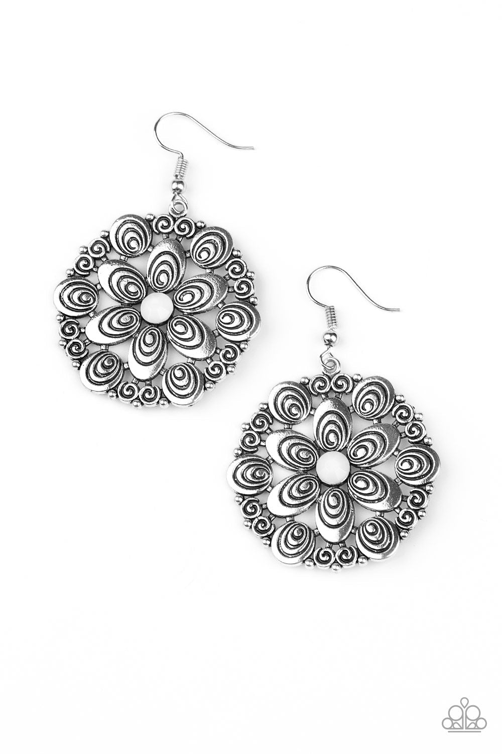Grove Groove - White Paparazzi Earrings