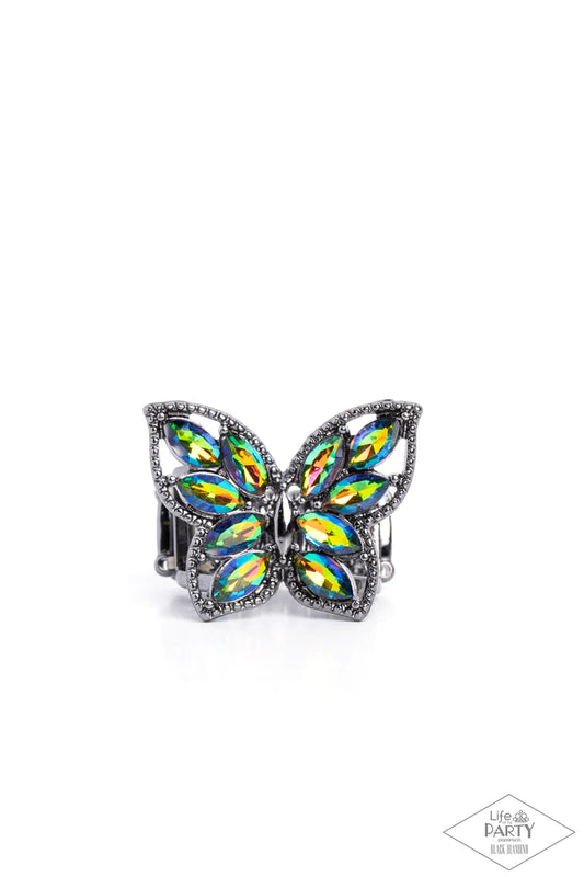 Fluttering Fashionista Multi Paparazzi Life of the Party Ring