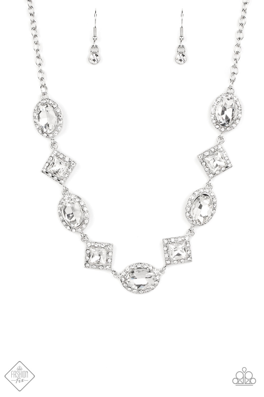 Diamond of the Season - White Paparazzi Fashion Fix Necklace
