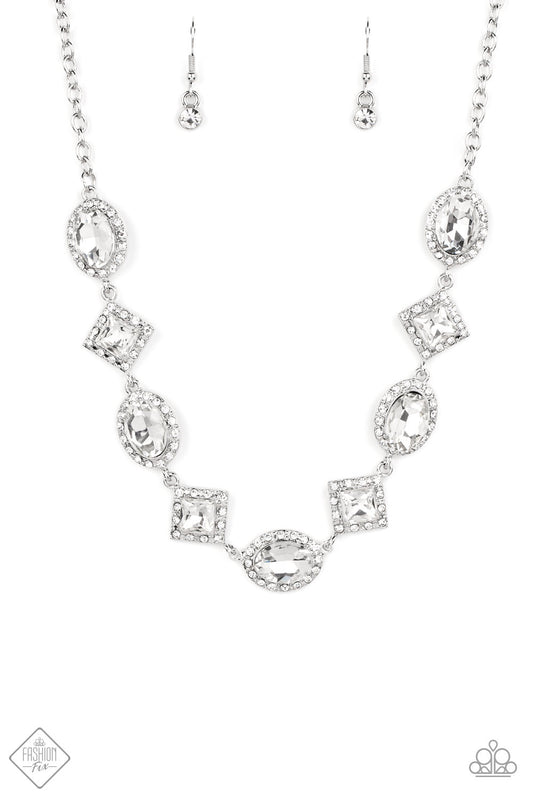 Diamond of the Season - White Paparazzi Fashion Fix Necklace