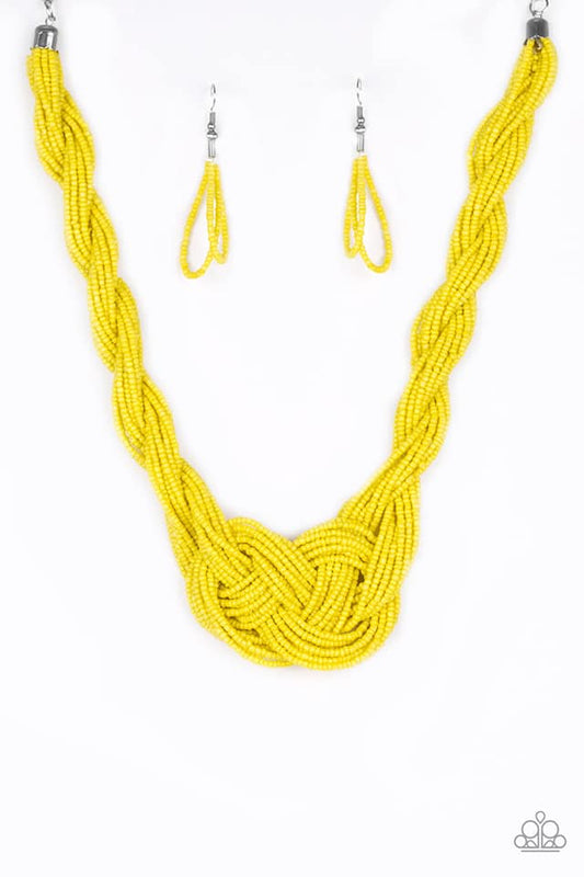 A STANDING OVATION - YELLOW Paparazzi NECKLACE