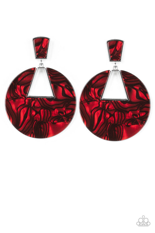 Let HEIR Rip! - Red Paparazzi Post Earrings