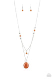 Time to Hit the ROAM - orange - Paparazzi necklace