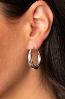 Lay It On Thick  Silver Paparazzi Hoop Earrings