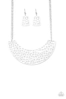 Powerful Prowl White Paparazzi Necklace