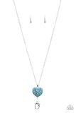 Love is All Around Blue Paparazzi Lanyard Necklace