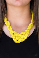 A STANDING OVATION - YELLOW Paparazzi NECKLACE