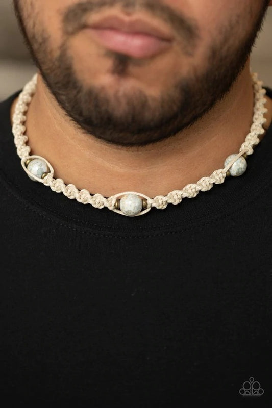 Swimming With Sharks - White Paparazzi Urban Necklace