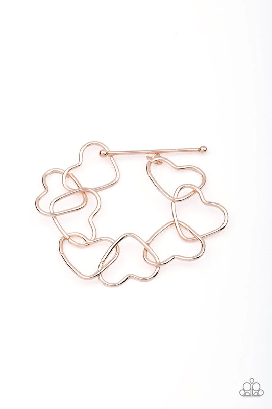 Take Heart Rose Gold Paparazzi Bracelet