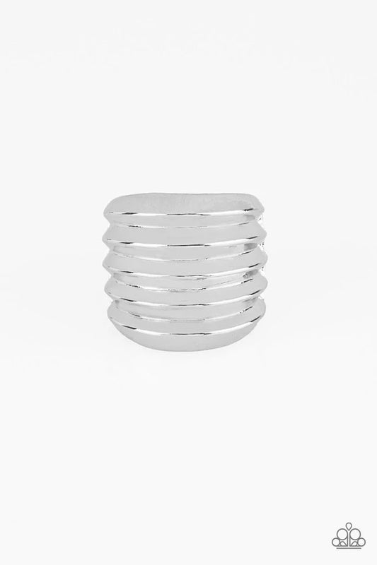Hit Em Where It Hurts Silver Paparazzi Ring