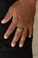 Survival Skills Brass Paparazzi Urban Ring