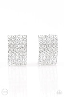 HOLLYWOOD HOTSHOT CLIP-ON - WHITE PAPARAZZI Earrings