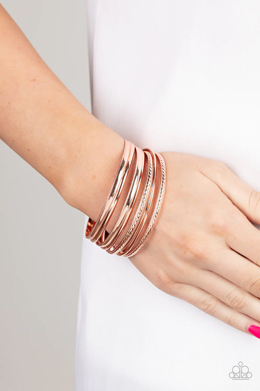 Stackable Shimmer Copper Paparazzi Bracelet