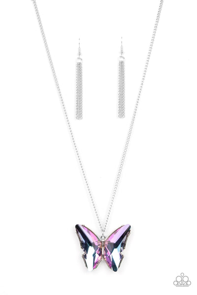 The Social Butterfly Effect Purple Necklace