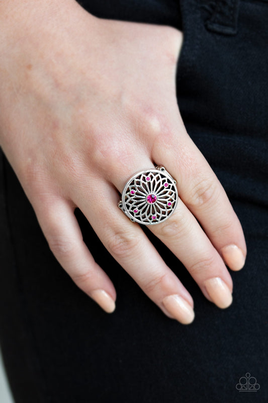 Paparazzi Mandala Magnificence Pink Ring