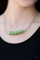 On Mountain Time Green Paparazzi Necklace