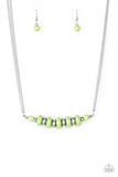 On Mountain Time Green Paparazzi Necklace