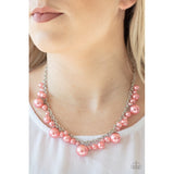 Uptown Pearls Orange/ Coral Paparazzi Necklace