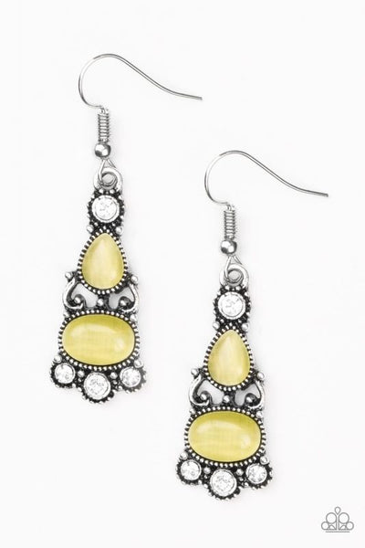 Push your Luxe - Yellow Paparazzi Earrings