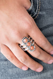 Paparazzi Rio Trio Orange Ring
