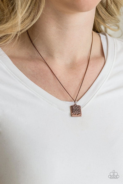 Back to Square One - Copper Paparazzi Necklace