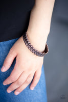 Rustic Relic - Studded Copper Paparazzi Bracelet