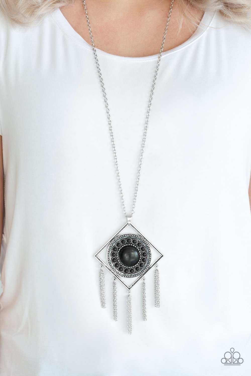 Paparazzi Sandstone Solstice Black Necklace