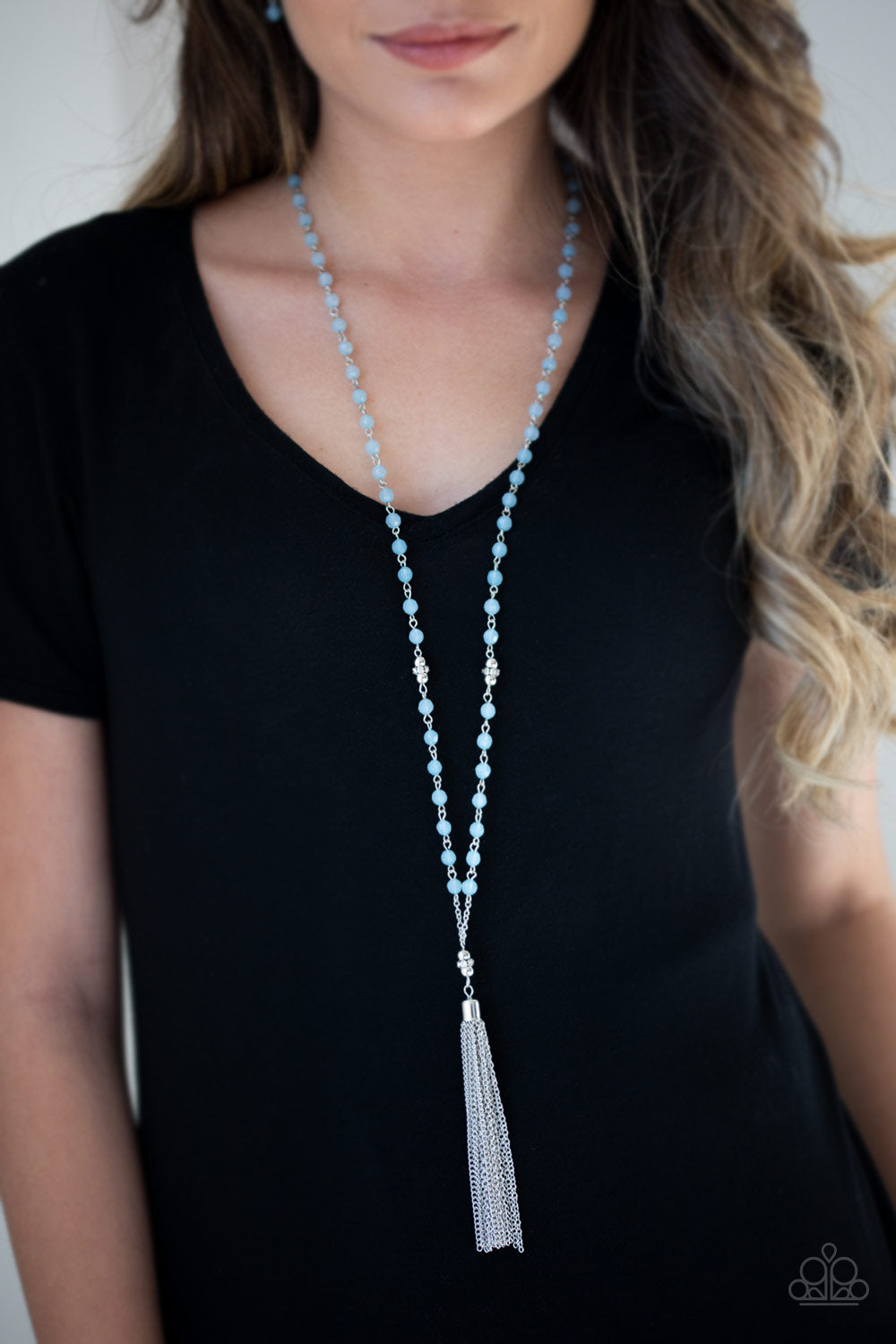Tassel Takeover Blue Paparazzi Necklace
