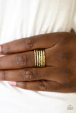 Paparazzi Texture Timbre Brass Ring