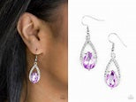 Gatsby Grandeur - Purple Paparazzi Earrings