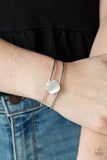 Turn Up the Glow White Paparazzi Cuff Bracelet