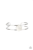 Turn Up the Glow White Paparazzi Cuff Bracelet